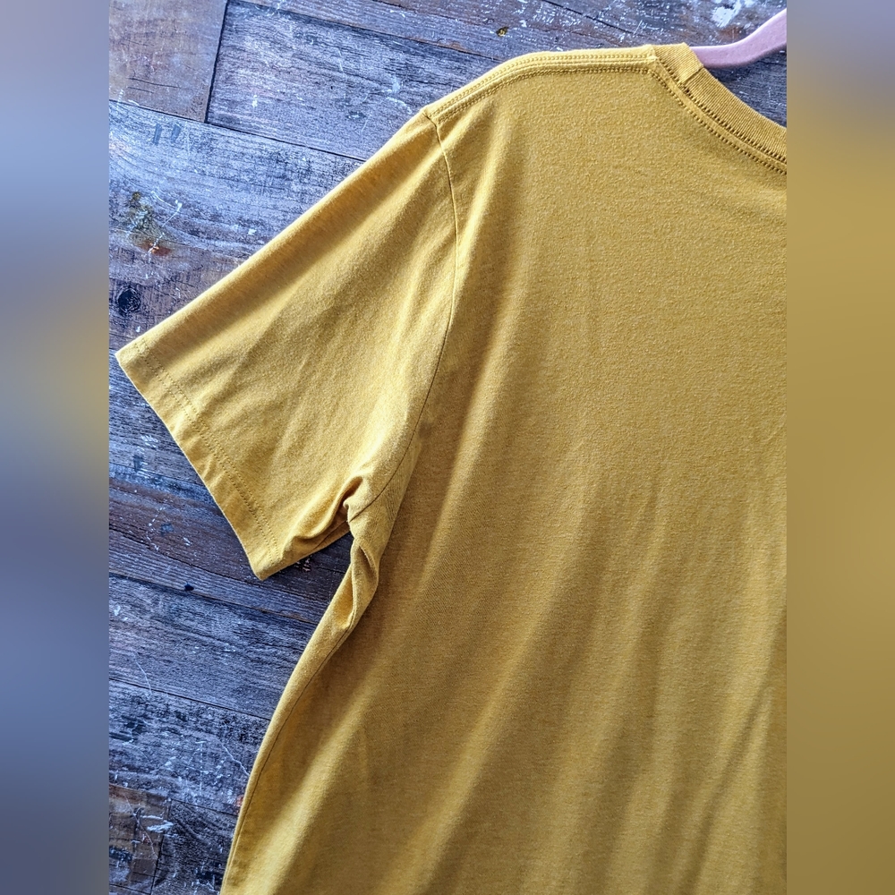 Bella Canvas Mustard Yellow American West Logo Tee - Picture 12 of 14